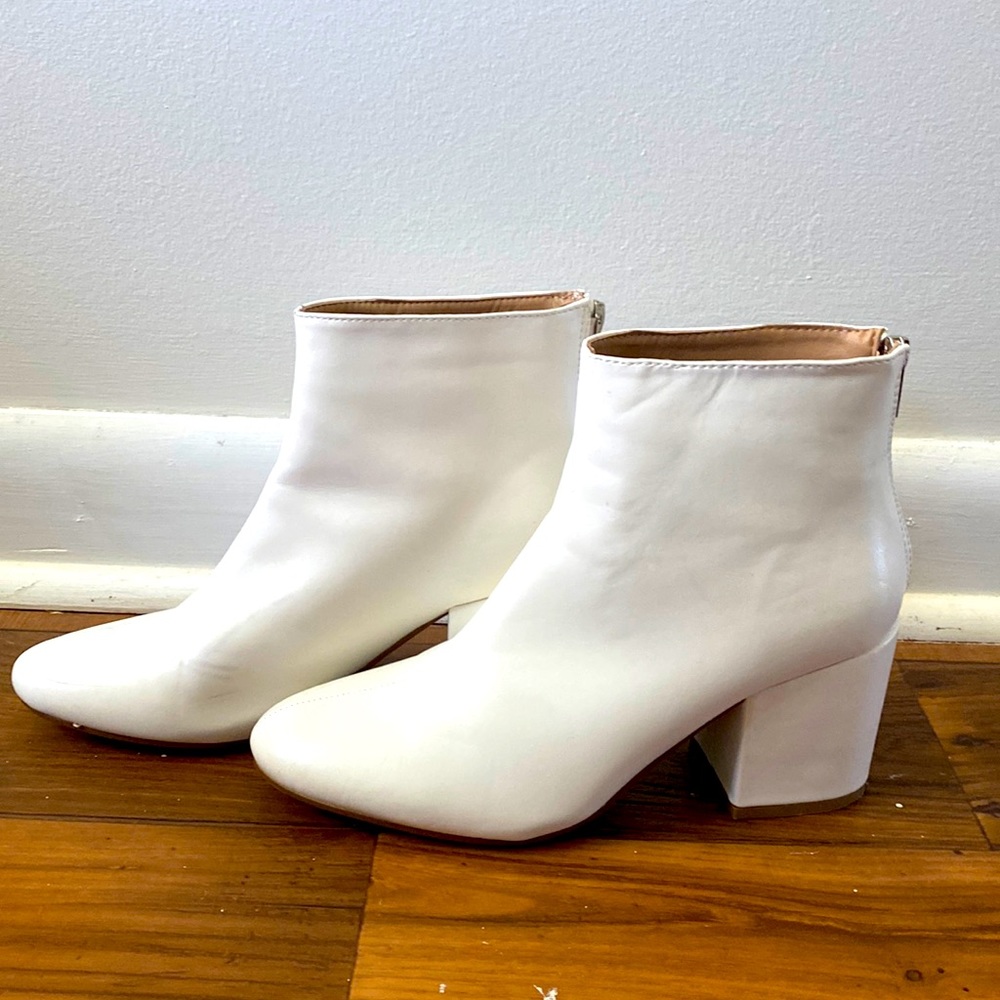 Nasty gal white ankle boots